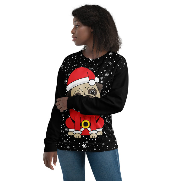 Christmas Pug Unisex Sweatshirt