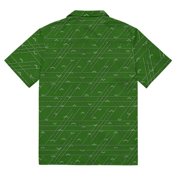 Level Up Green Unisex Button Shirt