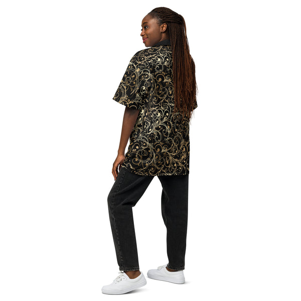 Regal Black Unisex Button Shirt