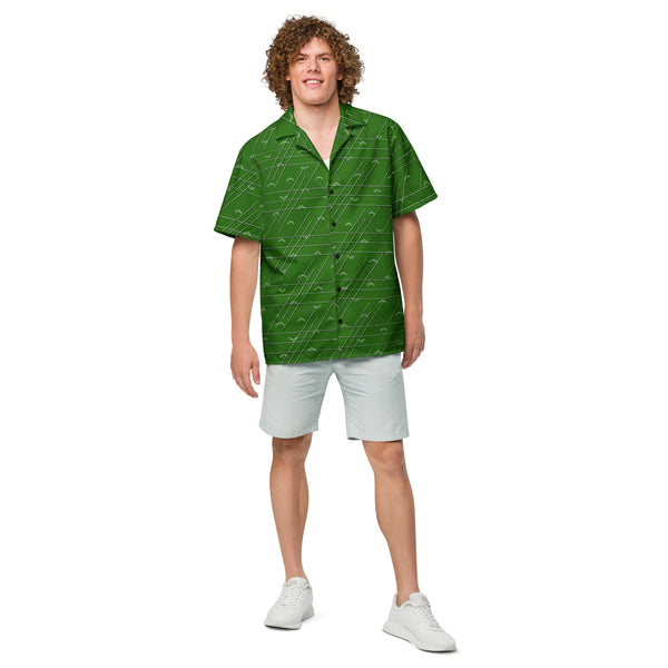 Level Up Green Unisex Button Shirt