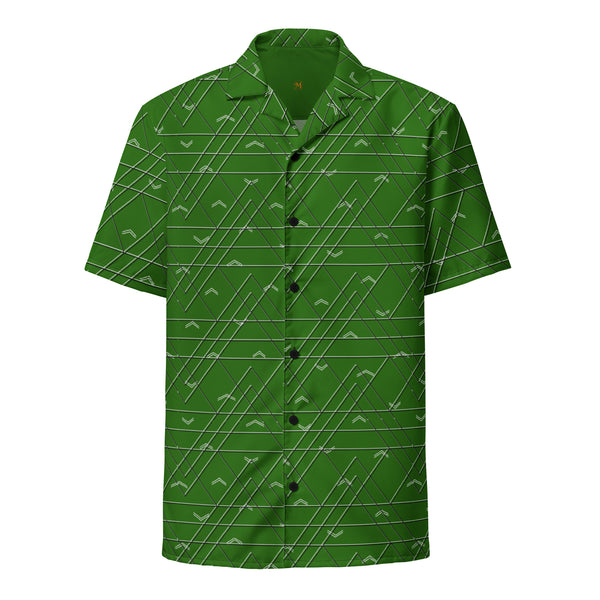 Level Up Green Unisex Button Shirt