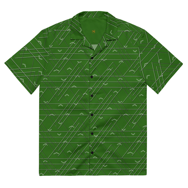 Level Up Green Unisex Button Shirt