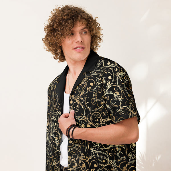Regal Black Unisex Button Shirt