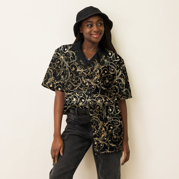 Regal Black Unisex Button Shirt