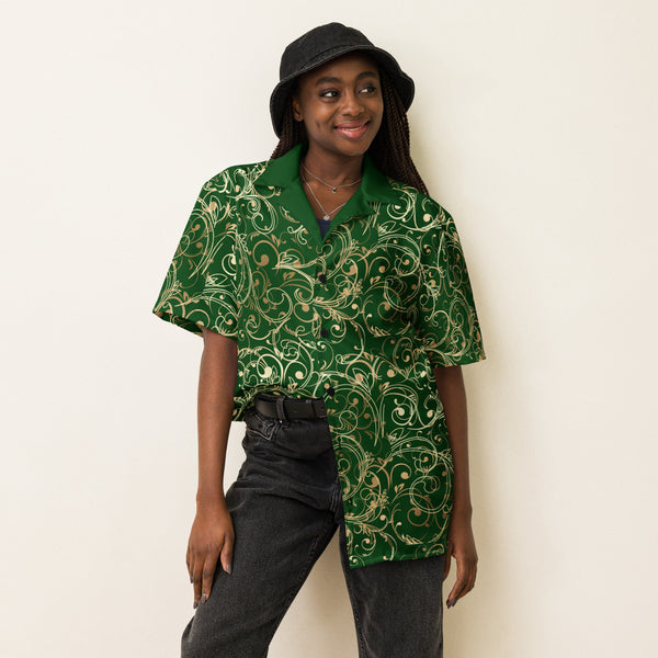 Regal Green Unisex Button Shirt