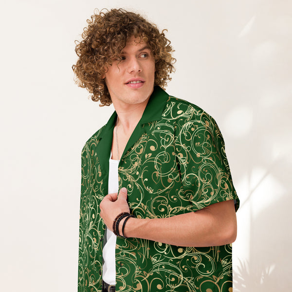 Regal Green Unisex Button Shirt