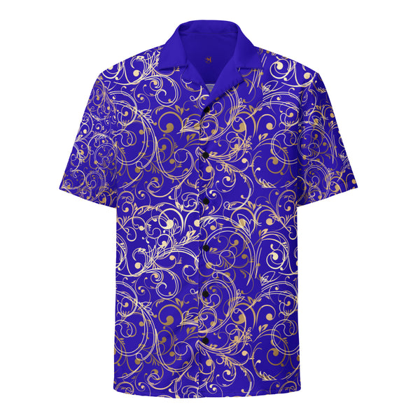 Regal Blue Unisex Button Shirt