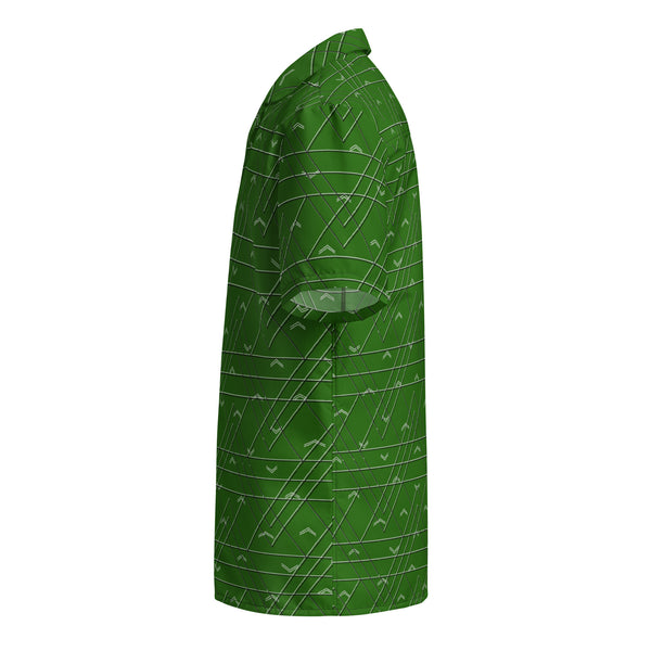 Level Up Green Unisex Button Shirt