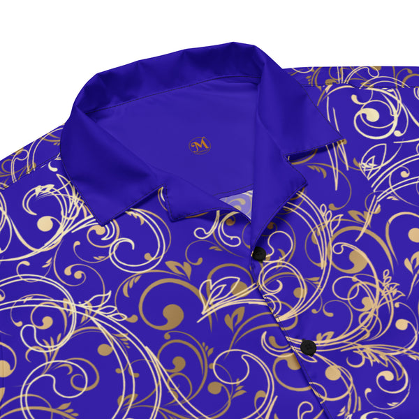 Regal Blue Unisex Button Shirt