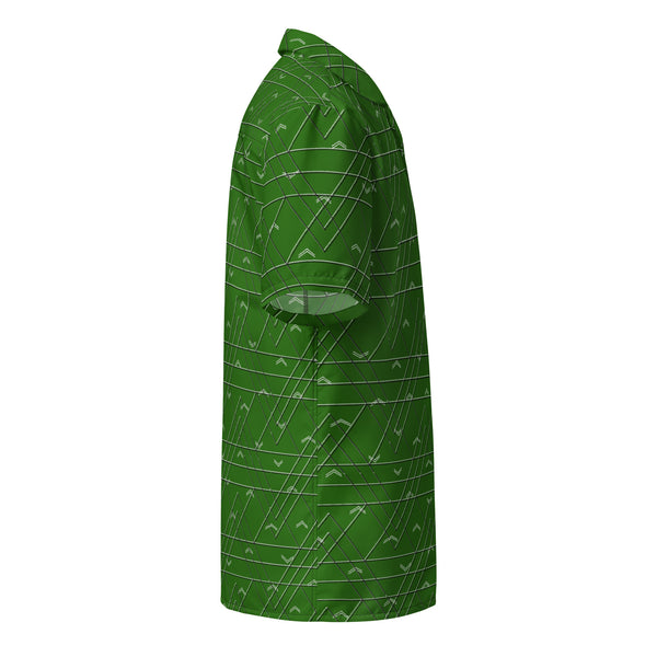 Level Up Green Unisex Button Shirt