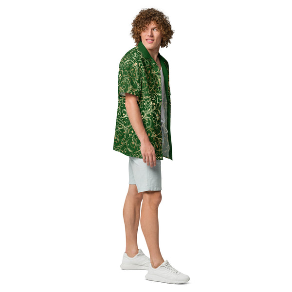 Regal Green Unisex Button Shirt