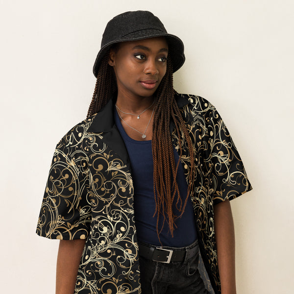 Regal Black Unisex Button Shirt