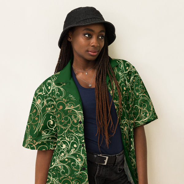 Regal Green Unisex Button Shirt