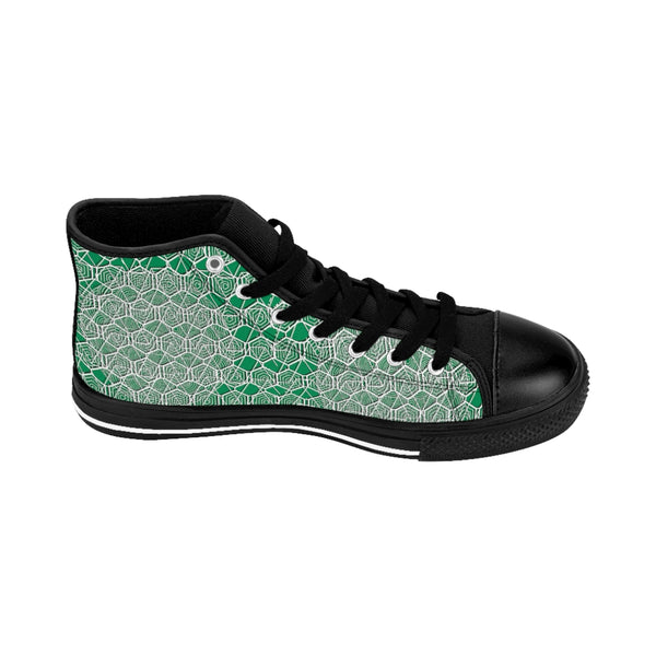 Tribal Green Men's High-top Sneakers