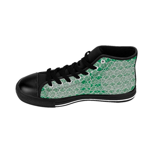 Tribal Green Men's High-top Sneakers