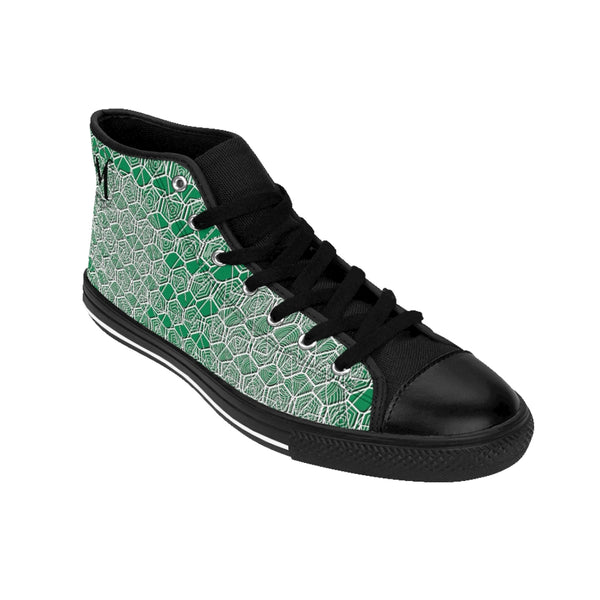 Tribal Green Men's High-top Sneakers
