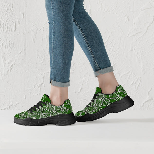 Tribal Green Majestic Sneakers