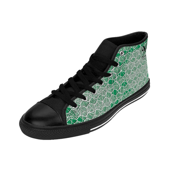 Tribal Green Men's High-top Sneakers