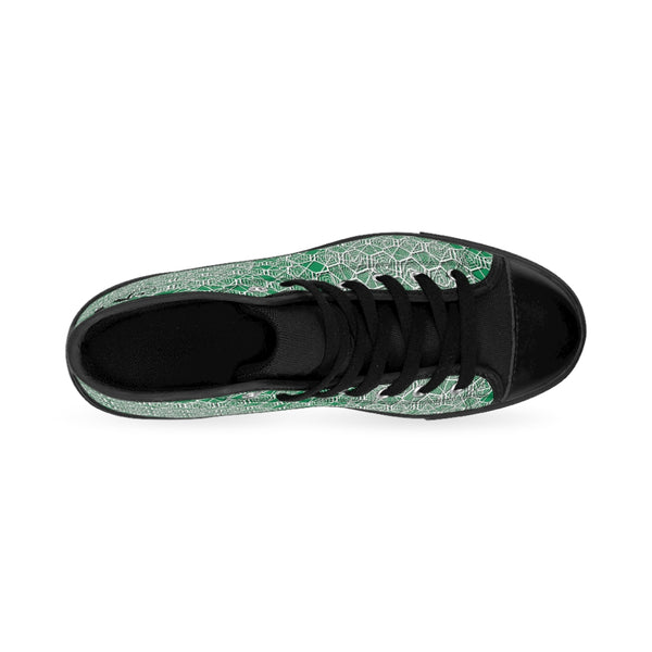 Tribal Green Men's High-top Sneakers