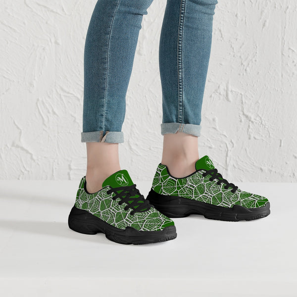 Tribal Green Majestic Sneakers