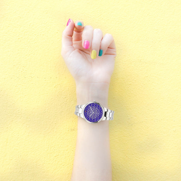 Tribal Blue Stainless Steel Quartz Watch