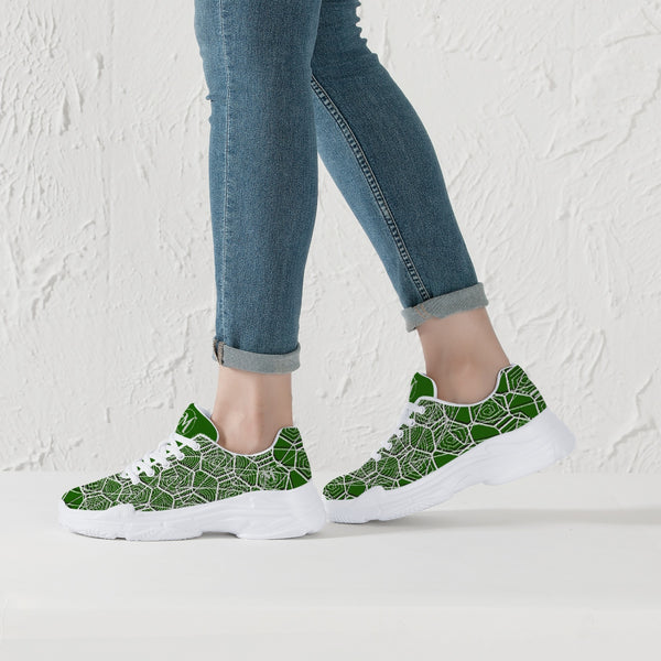 Tribal Green Majestic Sneakers
