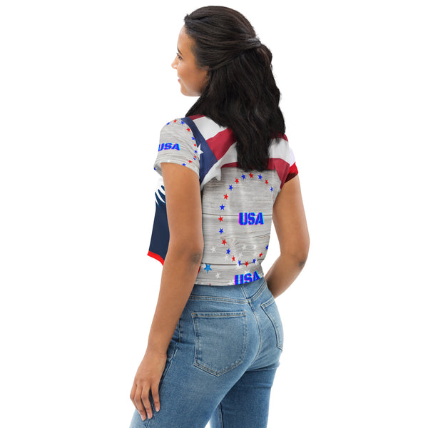 American Patriot Crop Tee