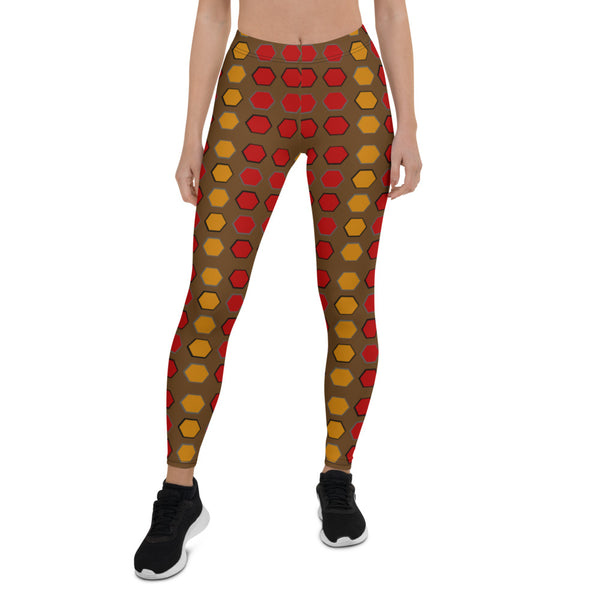Red and Gold Leggings