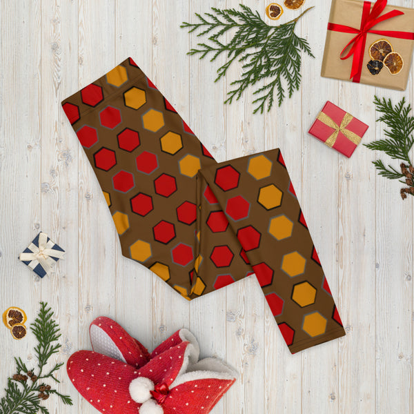 Red and Gold Leggings