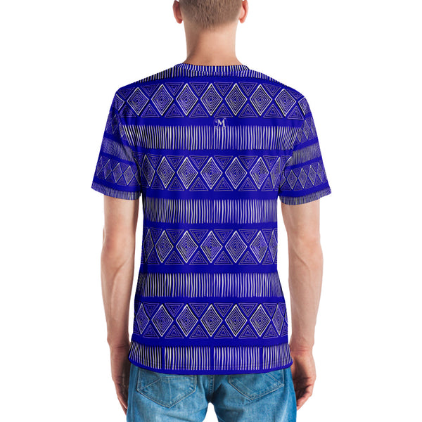 Royal Tribal Blue Men's T-shirt