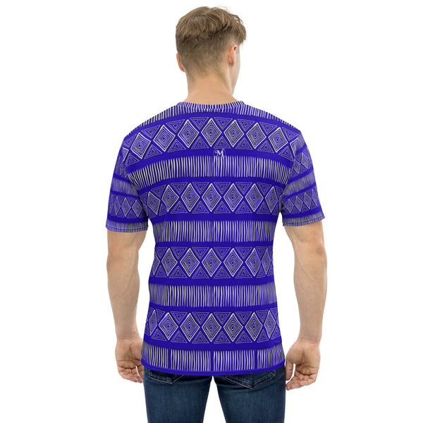 Royal Tribal Blue Men's T-shirt