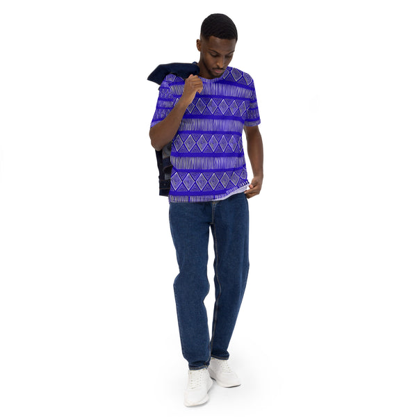 Royal Tribal Blue Men's T-shirt