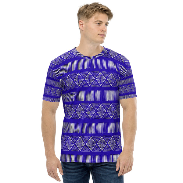 Royal Tribal Blue Men's T-shirt