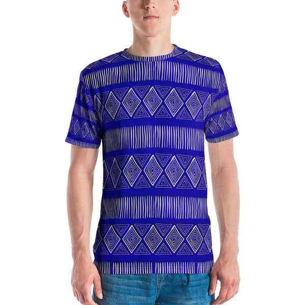 Royal Tribal Blue Men's T-shirt