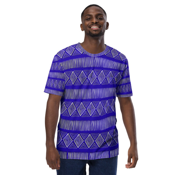 Royal Tribal Blue Men's T-shirt