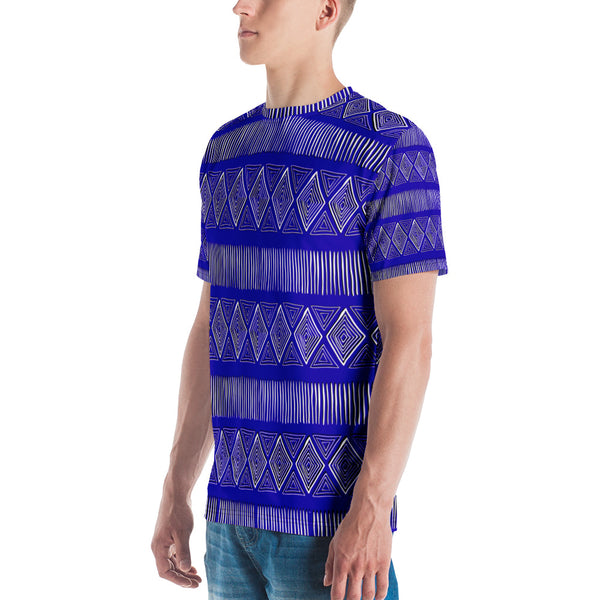 Royal Tribal Blue Men's T-shirt
