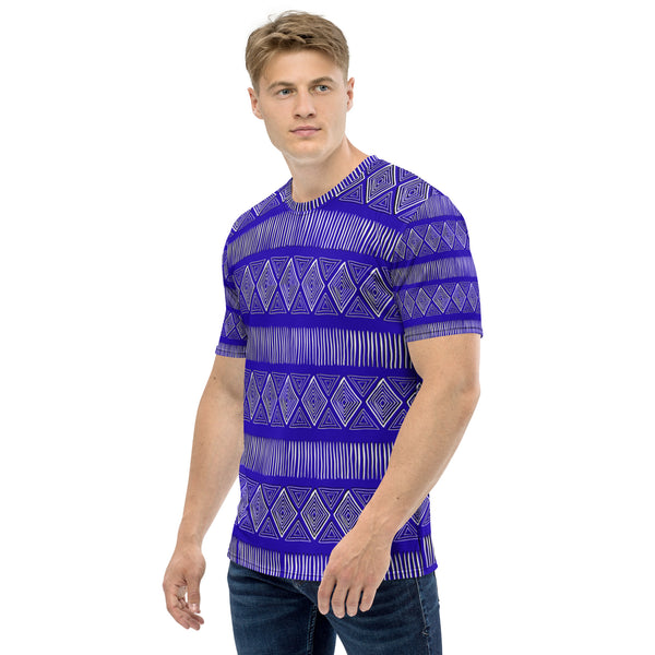 Royal Tribal Blue Men's T-shirt