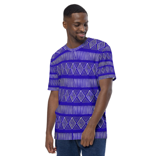 Royal Tribal Blue Men's T-shirt