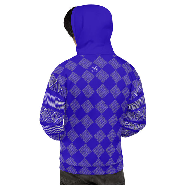 Royal Tribal Blue Unisex Hoodie