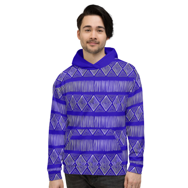 Royal Tribal Blue Unisex Hoodie
