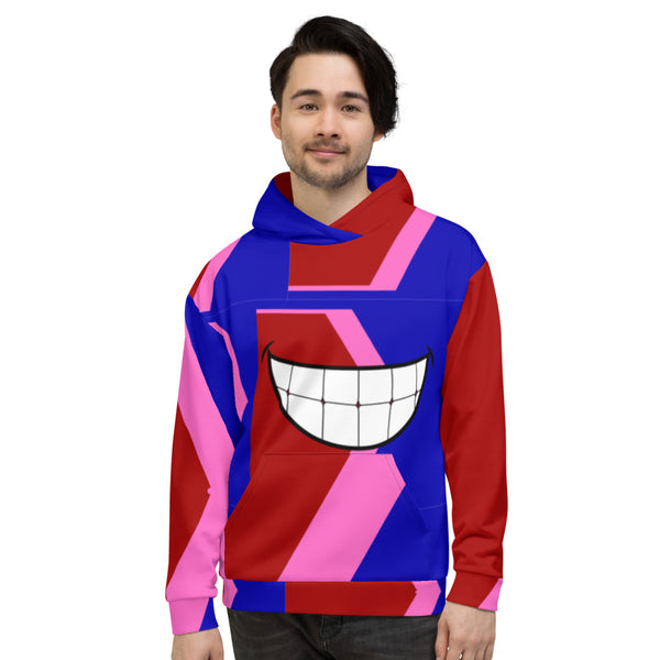 Smile Unisex Red Hoodie