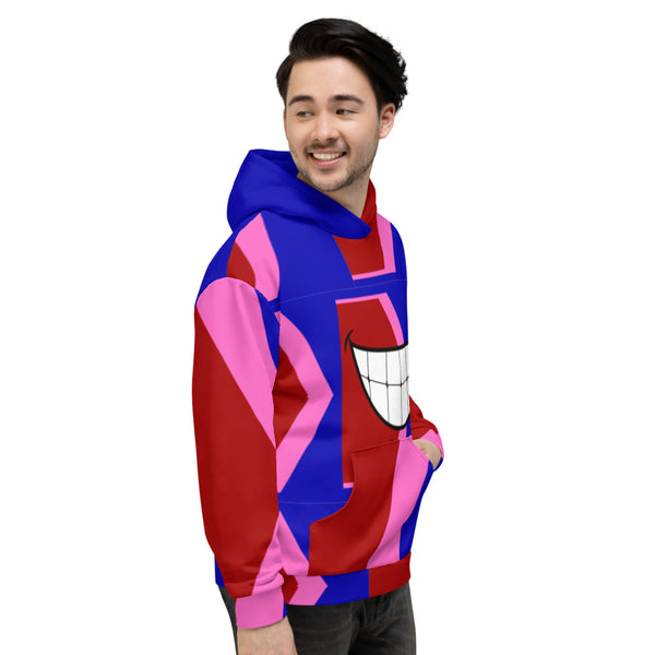 Smile Unisex Red Hoodie