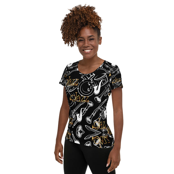 Jazz Women's Athletic T-shirt