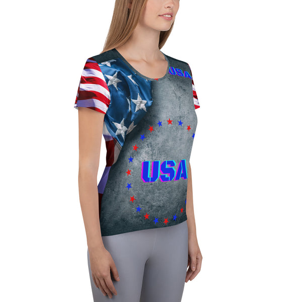 Proud American Women's Athletic T-shirt