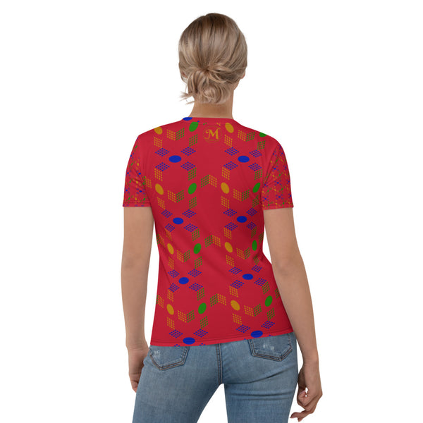3D Cube Design Women's T-shirt