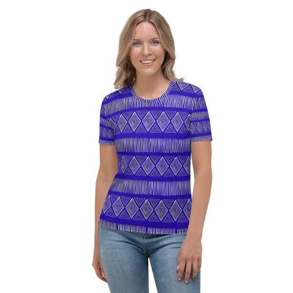 Royal Tribal Blue Women's T-shirt