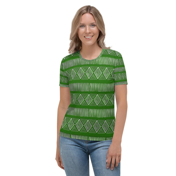 Royal Tribal Lit Green Women's T-shirt