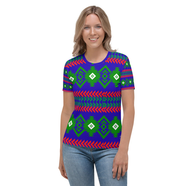 Royal Tribe Themed Blue Women's T-shirt