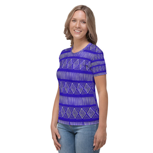 Royal Tribal Blue Women's T-shirt