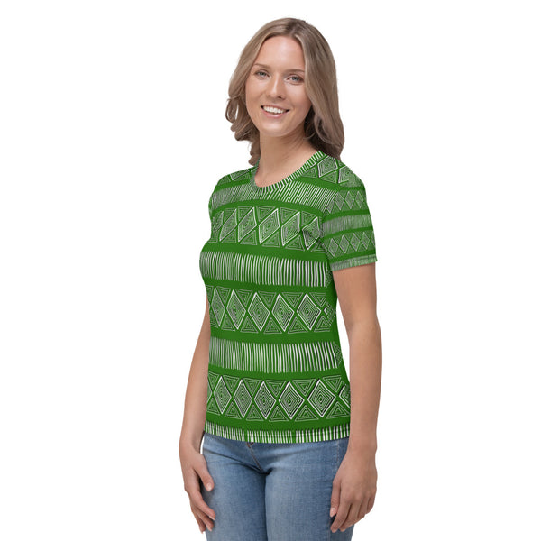 Royal Tribal Lit Green Women's T-shirt